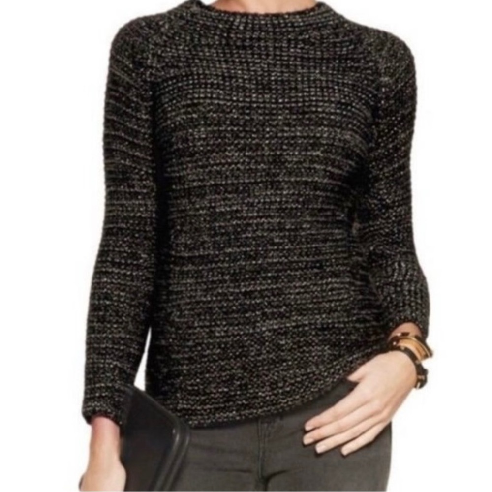 Maje Metallic Wool Blend Sweater